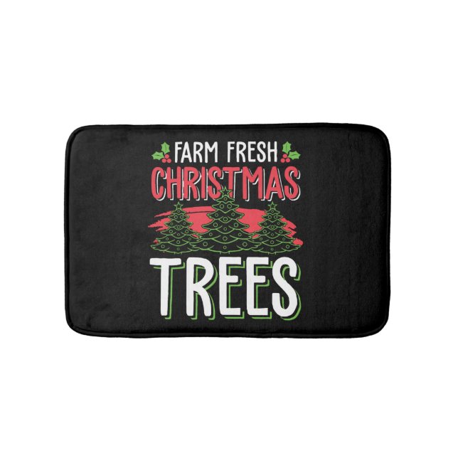 Christmas tree Christmas tree Christmas Bath Mat (Front)
