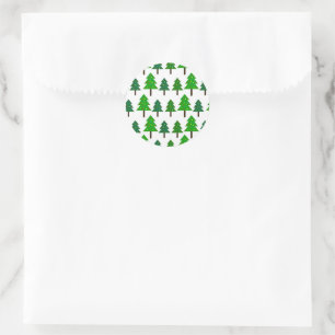 Christmas Tree Classic Round Sticker