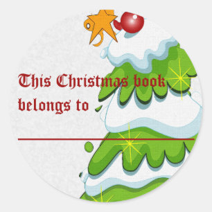 Christmas Tree Classic Round Sticker