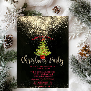 Christmas Tree, Confetti Company Christmas Party Invitation