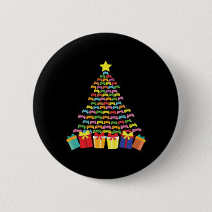 Christmas tree controller gaming shirt 6 cm round badge