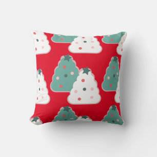 Christmas Tree Cookie Dough Homemade Mix Red Cushion