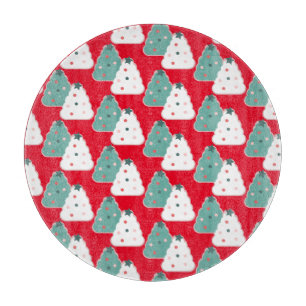 Christmas Tree Cookie Dough Homemade Mix Red Cutting Board