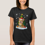 Christmas Tree Corgi Dog Lighting Santa Xmas Famil T-Shirt<br><div class="desc">Christmas Tree Corgi Dog Lighting Santa Xmas Family Women</div>