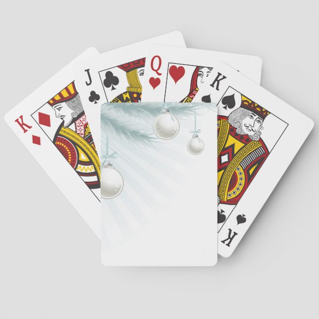 Christmas tree corner element playing cards (Back)