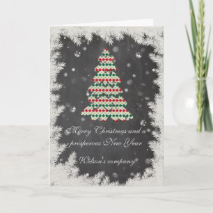 Christmas tree corporate calendar 2018 chalkboard holiday card