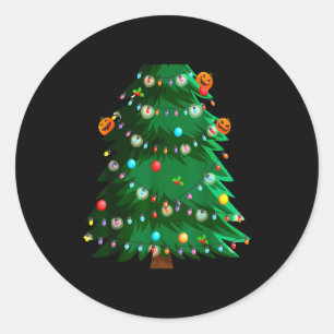 Christmas Tree Costume Idea For Adults &amp; Chris Classic Round Sticker