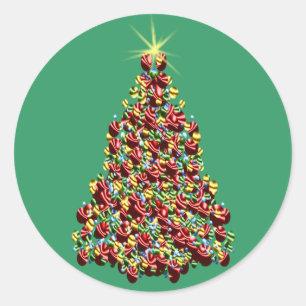 Christmas Tree Custom Holiday Card Stickers