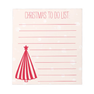 Christmas Tree - Cute Christmas To Do List Notepad