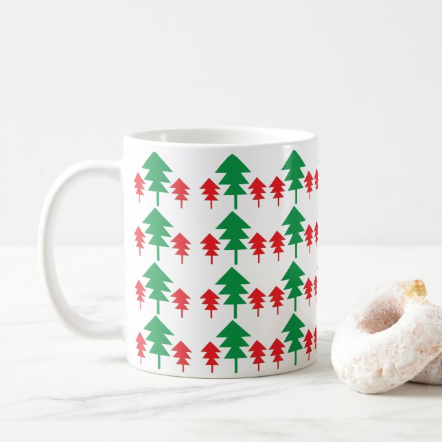 Christmas Tree Cute Coffee Mug (With Donut)