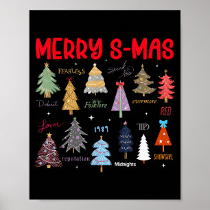 Christmas Tree Cute Merry S-mas Matching Family Co Poster