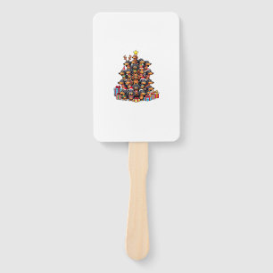 Christmas Tree Dachshund Sausage Dog Dachshunds  Hand Fan