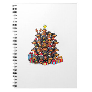 Christmas Tree Dachshund Sausage Dog Dachshunds  Notebook