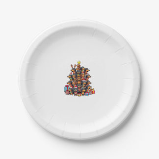 Christmas Tree Dachshund Sausage Dog Dachshunds  Paper Plate