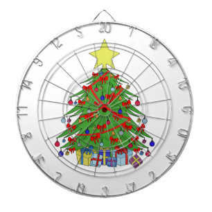 Christmas tree dartboard