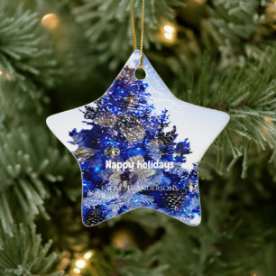 Christmas tree decoration blue