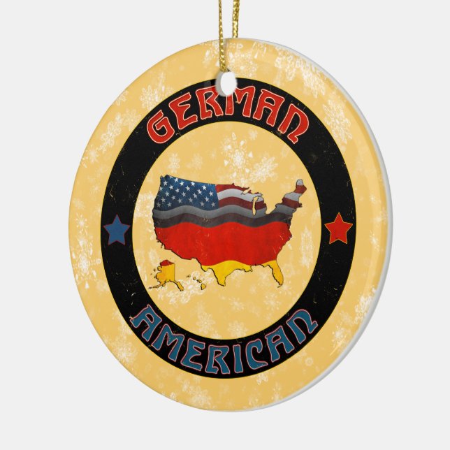 Christmas Tree Decoration German American Map (Left)