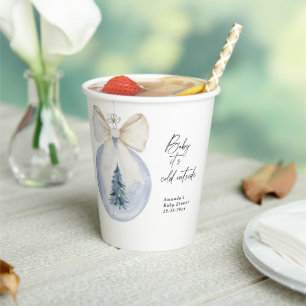 Christmas tree decoration with bow Baby shower Paper Cups
