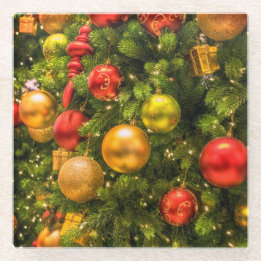 Christmas Tree Decorations Photograph Coasters