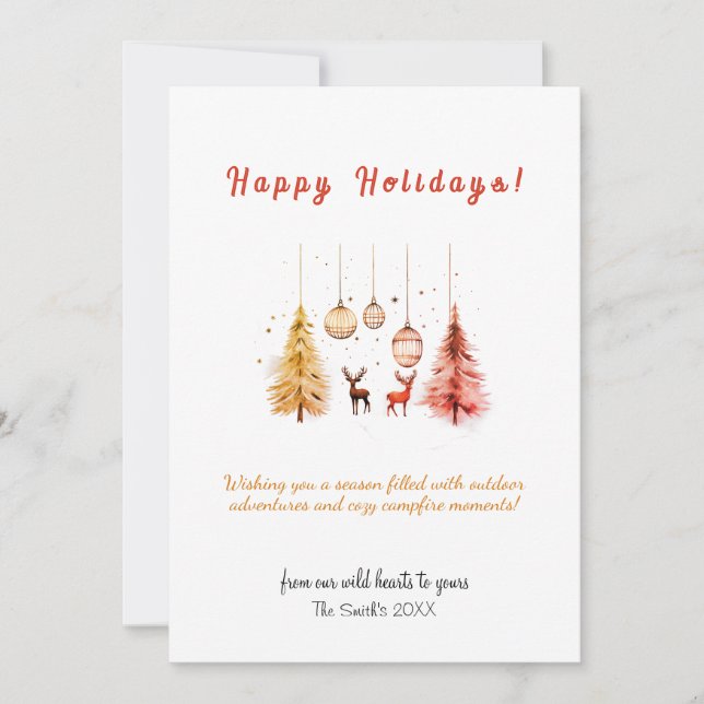 Christmas Tree Deer Decor Outdoor Season Holiday   (Front)