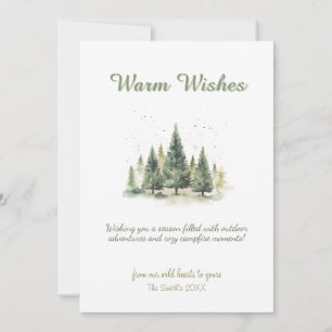 Christmas Tree Deer Decor Outdoor Season Holiday   Card