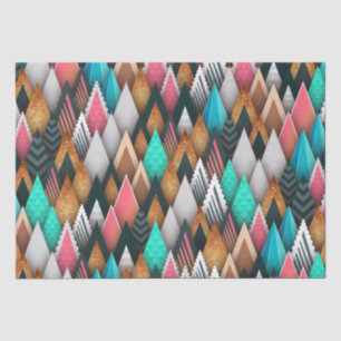 Christmas tree design full of colours happy new tissue paper