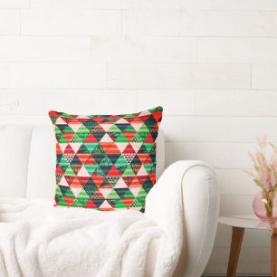 Christmas tree design full of colours throw pillo cushion