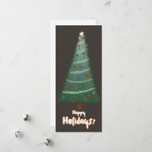 Christmas Tree Design Long Holiday Card
