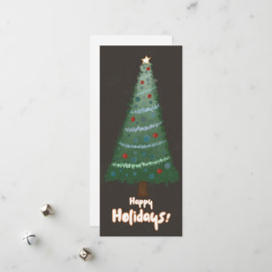 Christmas Tree Design Long Holiday Card