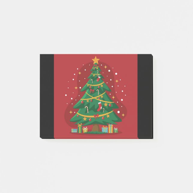 Christmas tree Design Post-it Notes (Front)