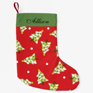 Christmas Tree Design Small Christmas Stocking