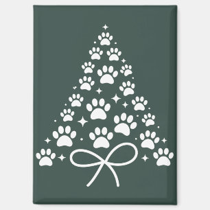 Christmas Tree Dog Lover Owner Gift Holiday Magnet