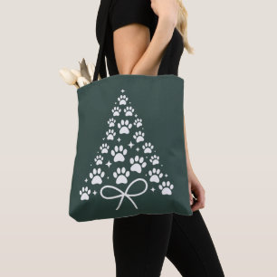 Christmas Tree Dog Lover Owner Gift Holiday Tote Bag