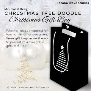 Christmas Tree Doodle Gift Bag