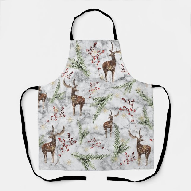 Christmas Tree Dot Art Apron (Front)