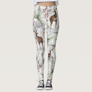 Christmas Tree Dot Art Leggings