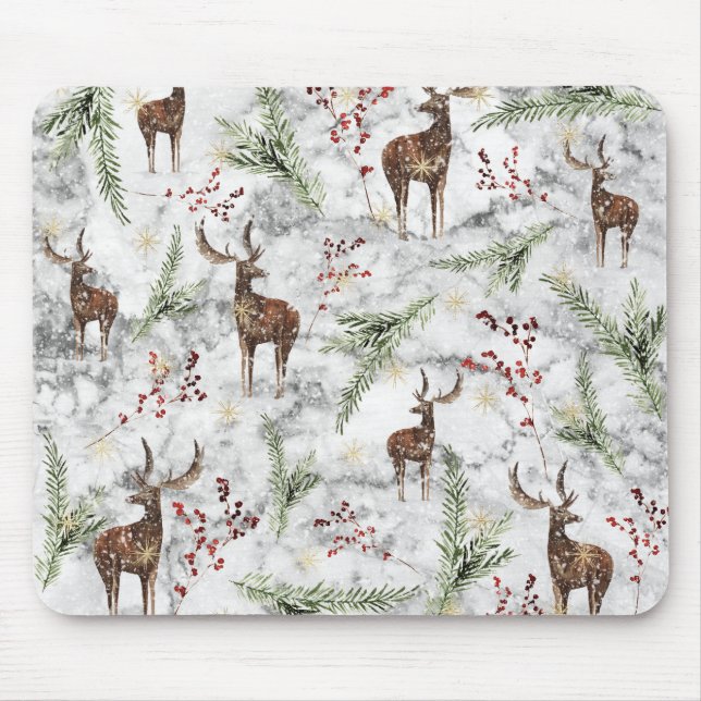 Christmas Tree Dot Art Mouse Pad (Front)