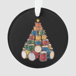 Christmas Tree Drummer Music Holiday Drum Band Ornament