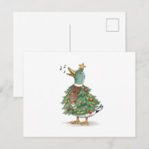 Christmas Tree Duck Singing for Funny Holiday Love