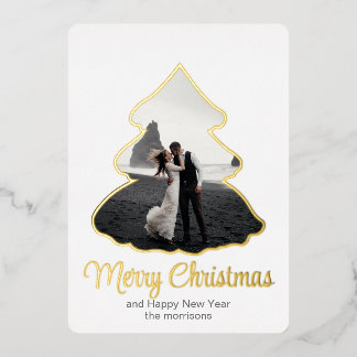 Christmas tree elegance 5" x 7" Foil Invitation