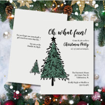 Christmas Tree Elegant Holiday Party Invitation