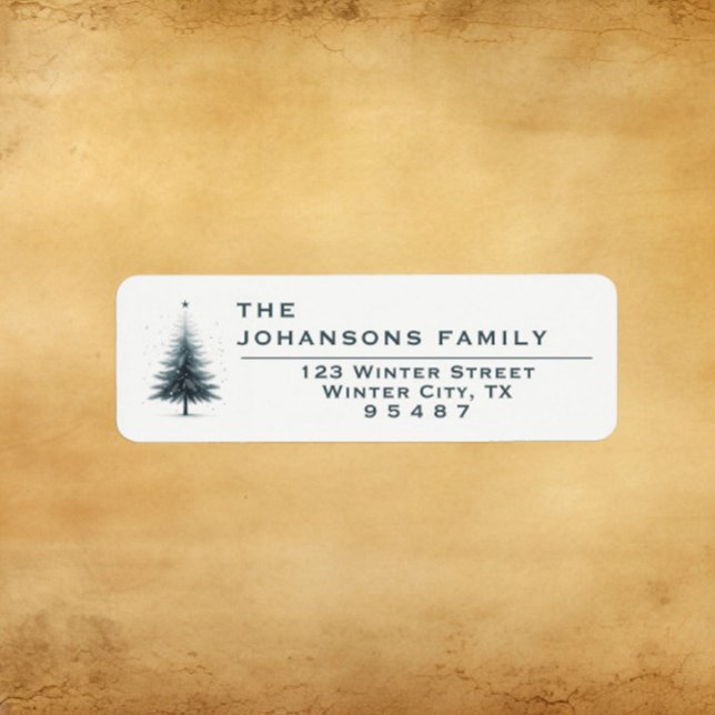  Christmas Tree Elegant - Return Address Label (Creator Uploaded)
