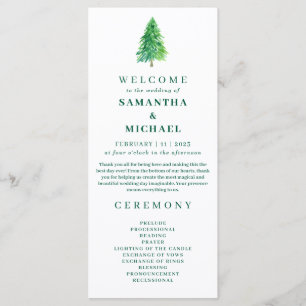 Christmas Tree   Elegant Wedding Holiday Ceremony Menu