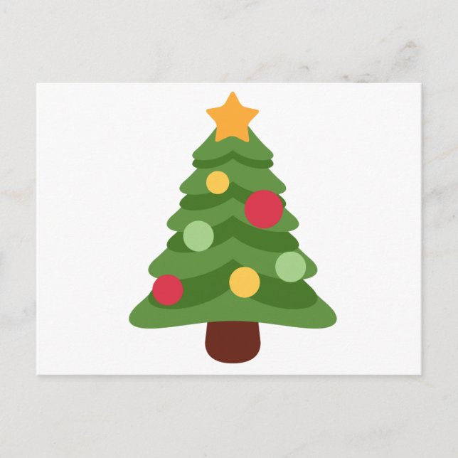 christmas tree emojis holiday postcard (Front)