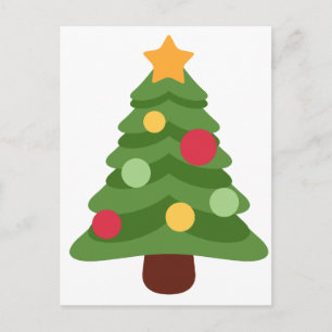 christmas tree emojis holiday postcard