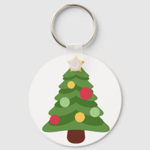christmas tree emojis key ring