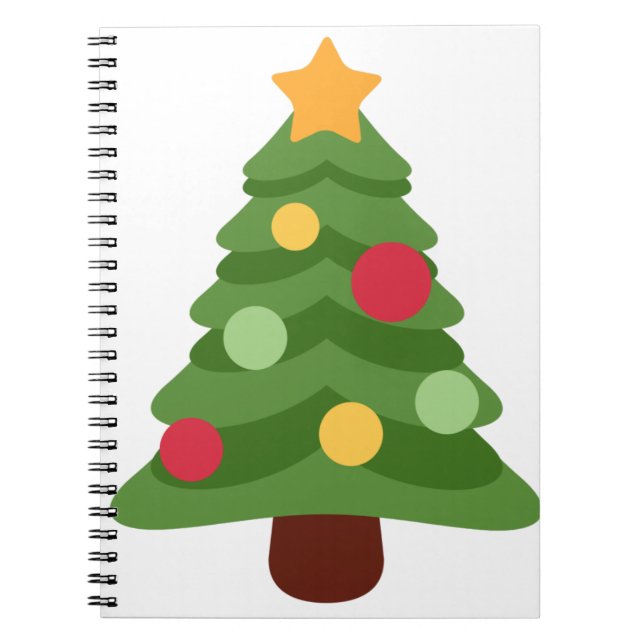 christmas tree emojis notebook (Front)