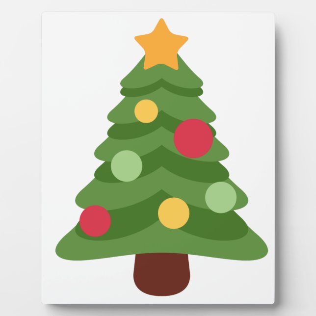 christmas tree emojis plaque (Front)