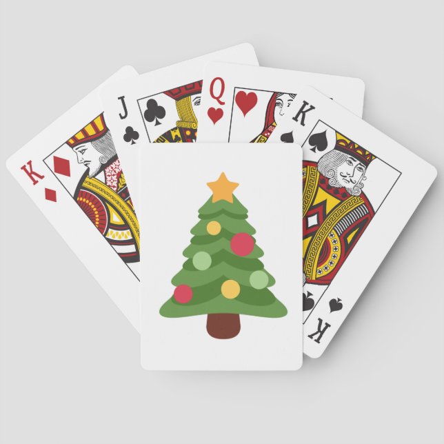 christmas tree emojis playing cards (Back)
