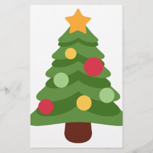 christmas tree emojis stationery